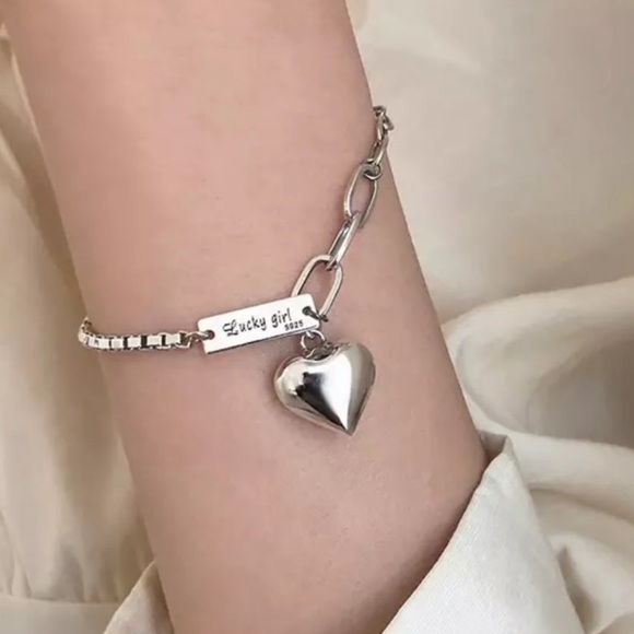 Jewelry - HEART 925 STERLING SILVER BRACELET, NICE BRACELET, CUTE BRACELET